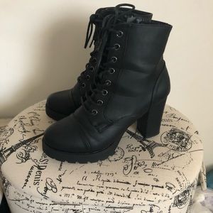 Lace up booties